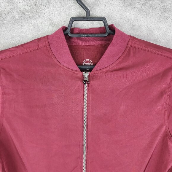 Boys Burgundy Wonder Nation Bomber Jacket Full Zip Long Sleeve Youth Size XXL 18 - Picture 4 of 12